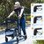 Rollator Walker for Seniors/Adults Foldable Rolling Walker with Seat 330 lbs Capacity 4 Big 8 inch Wheels Hand Grips Adjustable Height Lightweight Carbon Fiber Walker 7206(Black)