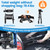 Rollator Walker for Seniors/Adults Foldable Rolling Walker with Seat 330 lbs Capacity 10 inch Wheels Hand Grips Adjustable Height Lightweight Durable Aluminum Walker Removable Back Support (Black)