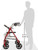 Drive Medical Rollator Walker with Seat - Stable Mobility Support - Height Adjustable - Durable Steel Frame Construction - Smooth 7.5" Wheels - Foldable Frame - 350 Lb Limit - Red