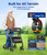 VOCIC Walkers for Seniors, Z21 Rollator Walker with Seat Supports 350lb, 8" Big Wheels for All Terrain, Ergonomic Arc Seat & 6" Ultra Backrest Foldable Walker, Dual Height Adjustment, Lightweight 2025