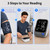 FDA-Cleared Blood Pressure Monitor, Large Black LCD BP Machine, Wide Cuff