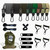 Bodylastics Pro Series Resistance Band Set - Resistance Bands, Handles, Ankle Straps, Door Anchor, Carry Bag Heavy-Duty Exercise Bands Clips and Snap Reduction Tech (3-560 Lbs Set Camo)