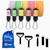 Bodylastics Basic Series Resistance Band Set - 5 Resistance Bands, 2 Handles, 2 Ankle Straps, 1 Door Anchor, Carry Bag and Snap Reduction Tech (3-190 Lbs Set Pastel)