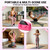 Pedal Resistance Bands with Handles, Adjustable Resistance Bands, Max 90Lbs