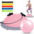 kisnbld Half Balance Ball Trainer, Inflatable 19/23 Inch Half Exercise Ball with Resistance Bands and Pilates Bal, Non-Slip 660lbs Capacity Yoga Ball for Home Gym Full Body Workouts