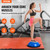 VEVOR 26-inch Half Exercise Ball Trainer, 1500 lbs Capacity Balance Ball, Includes Resistance Bands and Pump, Ideal for Full Body Workouts, Yoga, and Strength Training at Home Gym, Blue