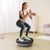 VEVOR 23-inch Half Exercise Ball Trainer, 660 lbs Capacity Balance Ball, Includes Resistance Bands and Pump, Ideal for Full Body Workouts, Yoga, and Strength Training at Home Gym, Gray