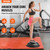VEVOR 26-inch Half Exercise Ball Trainer, 1500 lbs Capacity Balance Ball, Includes Resistance Bands and Pump, Ideal for Full Body Workouts, Yoga, and Strength Training at Home Gym, Black