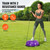 VEVOR 23-inch Half Exercise Ball Trainer, 660 lbs Capacity Balance Ball, Includes Resistance Bands and Pump, Ideal for Full Body Workouts, Yoga, and Strength Training at Home Gym, Purple