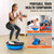 VEVOR 23-inch Half Exercise Ball Trainer, 660 lbs Capacity Balance Ball, Includes Resistance Bands and Pump, Ideal for Full Body Workouts, Yoga, and Strength Training at Home Gym, Blue