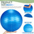 Hungdao 10 Pack 22 Inch Heavy Duty Exercise Balls Inflatable Pregnancy Yoga Pilates & Fitness Ball for Stretching Balance Therapy and Physical Fitness (Blue)