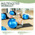 Hungdao 10 Pack 22 Inch Heavy Duty Exercise Balls Inflatable Pregnancy Yoga Pilates & Fitness Ball for Stretching Balance Therapy and Physical Fitness (Blue)