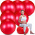 Hungdao 6 Pack 22 Inch Heavy Duty Exercise Balls Inflatable Pregnancy Yoga Pilates & Fitness Ball for Stretching Balance Therapy and Physical Fitness (Red)
