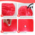 Hungdao 6 Pack 22 Inch Heavy Duty Exercise Balls Inflatable Pregnancy Yoga Pilates & Fitness Ball for Stretching Balance Therapy and Physical Fitness (Red)