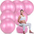 Hungdao 6 Pack 22 Inch Heavy Duty Exercise Balls Inflatable Pregnancy Yoga Pilates & Fitness Ball for Stretching Balance Therapy and Physical Fitness(Pink)