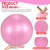 Hungdao 6 Pack 22 Inch Heavy Duty Exercise Balls Inflatable Pregnancy Yoga Pilates & Fitness Ball for Stretching Balance Therapy and Physical Fitness(Pink)