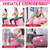 Hungdao 6 Pack 22 Inch Heavy Duty Exercise Balls Inflatable Pregnancy Yoga Pilates & Fitness Ball for Stretching Balance Therapy and Physical Fitness(Pink)