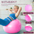 Leyndo 4 Pcs 26 Inch Yoga Exercise Ball Pilates Pregnancy Birthing Fitness Ball with Quick Pump Anti Burst for Improved Posture, Balance, Yoga, Pilates, Training (Vivid Color)