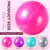 Leyndo 4 Pcs 26 Inch Yoga Exercise Ball Pilates Pregnancy Birthing Fitness Ball with Quick Pump Anti Burst for Improved Posture, Balance, Yoga, Pilates, Training(Pink Green Gray Set)