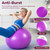Leyndo 4 Pcs 26 Inch Yoga Exercise Ball Pilates Pregnancy Birthing Fitness Ball with Quick Pump Anti Burst for Improved Posture, Balance, Yoga, Pilates, Training(Pink Green Gray Set)