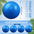 Leyndo 4 Pcs 26 Inch Yoga Exercise Ball Pilates Pregnancy Birthing Fitness Ball with Quick Pump Anti Burst for Improved Posture, Balance, Yoga, Pilates, Training(Blue)