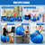Leyndo 4 Pcs 26 Inch Yoga Exercise Ball Pilates Pregnancy Birthing Fitness Ball with Quick Pump Anti Burst for Improved Posture, Balance, Yoga, Pilates, Training(Blue)