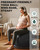 Trideer Yoga Ball Chair with Base for Office Desk, Exercise & Stability Ball Seat, Pilates Ball for Core Training, Pregnancy Ball, Back Pain Relief & Active Sitting