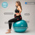 BABYGO Birthing Ball - Pregnancy Yoga Labor & Exercise Ball & Book Set Trimester Targeting, Maternity Physio, Birth & Recovery Plan Included Anti Burst Eco Friendly (Turquoise, 65cm)