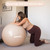 BABYGO Birthing Ball - Pregnancy Yoga Labor & Exercise Ball & Book Set Trimester Targeting, Maternity Physio, Birth & Recovery Plan Included Anti Burst Eco Friendly (Nude, 65cm)