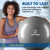 ProBody Pilates Exercise Ball - Multiple Sizes Gym Grade Balance Ball for Fitness, Workout, Pregnancy & Physical Therapy, Stability Yoga Ball Chair (Silver, 55cm)