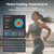 Bryzova Smart Ring | No Subscription, Heart Rate & Blood Oxygen Monitoring, Sleep & Women’s Health Tracking, AI Health Advisor, IP68 Waterproof Fitness Ring for Android & iOS (Silver, 8#)