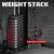 JELENS HM01 Home Gym System, 150LB Weight Stack Smith Machine with LAT Pull-Down & Leg Press, All-in-One Strength Training Equipment, Workout Station for Workout (Black, 140LBS Colored Weights)