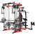 FAGUS H All in One Home Gym System Workout Station, Multi-Function Smithe Machine Power Cage with Cable Crossover, Tripe-Sided Independent Load Posts, Smithe Trainer for Full Body Training, Black Red