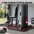 Sportsroyals Home Gym, Multifunctional Workout Station with Leg Press, 150LBS Weight Stack Full Body Workout Equipment for Home Exercise Fitness Strength Training (Black)