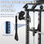 DONOW Smith Machine with Weight Stacks, Power Cage Home Gym System with LAT Pulldown Cable Crossover Multi-Functional Trainer with Dual Pulley System with Weight Bench Cast Iron Weight Plates 240lbs