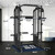 DONOW Smith Machine with Weight Stacks, Power Cage Home Gym System with LAT Pulldown Cable Crossover Multi-Functional Trainer with Dual Pulley System with Weight Bench Cast Iron Weight Plates 240lbs