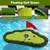 Pool Golf Game Putting Green Mat with Ball Retriever & Anti-Drift Ropes, Floating Golf Putting Turf Game Set for Party