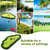 Pool Golf Game Putting Green Mat with Ball Retriever & Anti-Drift Ropes, Floating Golf Putting Turf Game Set for Party