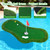 Floating Putting Green for Pool, Lake with Ball Retriever & Anti-Drift Ropes, Golf Chipping Mat Set for Golfers