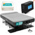 SereneLife (Queen) EZ Bed Luxe Air Mattress with Frame and Rolling Case - Luxury Series with Bonus Memory Foam Cover
