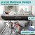SereneLife (King) EZ Bed Luxe Air Mattress with Frame and Rolling Case - Luxury Series with Bonus Memory Foam Cover, Constant Comfort Pressure Maintaining Pump