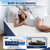 KINGJERRY Queen Air Mattress with Built-in Pump, 18" Luxury Foam Topper Inflatable Blow Up Mattress, Breathable & Washable Silk Feel Cover