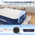 KINGJERRY Queen Air Mattress with Built-in Pump, 18" Luxury Foam Topper Inflatable Blow Up Mattress, Breathable & Washable Silk Feel Cover