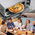 CROSSON Countertop Electric Frozen Pizza Oven For Indoors with 30-minitue Timer,Glass Door