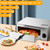 Giantex Electric Pizza Oven Indoor, Stainless Countertop Pizza Maker with Timer, Removable Crumb Tray