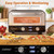 1700W Electric Pizza Oven Indoor, 6 Presets & 2-Min Rapid Baking Heats up to 750℉, Countertop Pizza Oven