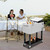 Rolling Ice Chest, Portable Patio Party Bar Drink Cooler Cart, with Shelf, Beverage Pool