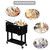 VINGLI Rolling Ice Chest, Portable Patio Party Bar Drink Cooler Cart