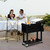 VINGLI Rolling Ice Chest, Portable Patio Party Bar Drink Cooler Cart