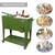 80QT Rolling Cooler Cart with Wheels, Ice Chest Outdoor Backyard Coolers